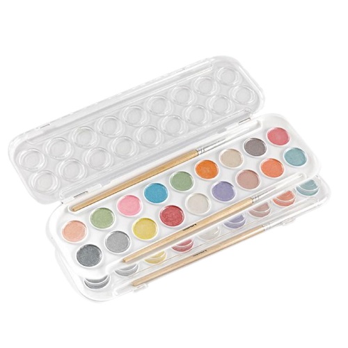 18 farebných metalických akvarelov Perfect Travel Watercolor Set