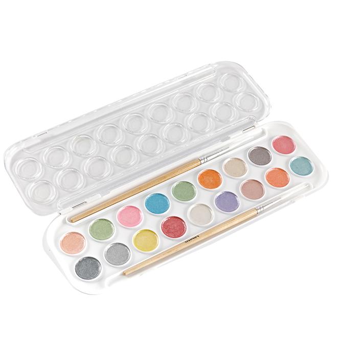 18-farebná metalická sada akvarelov Perfect Travel Watercolor Set